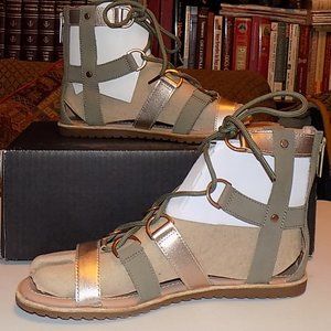Sorel Ella lace up Sage leather EU39 US8